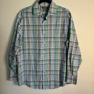 Lauren Ralph Lauren Men's Plaid Long Sleeve Button Down Shirt Size Large